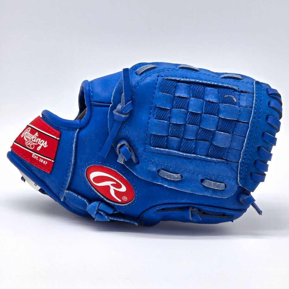 Rawlings Gold Glove Co. 9" Left Hand Throw Leather Youth Baseball Glove Blue MLB